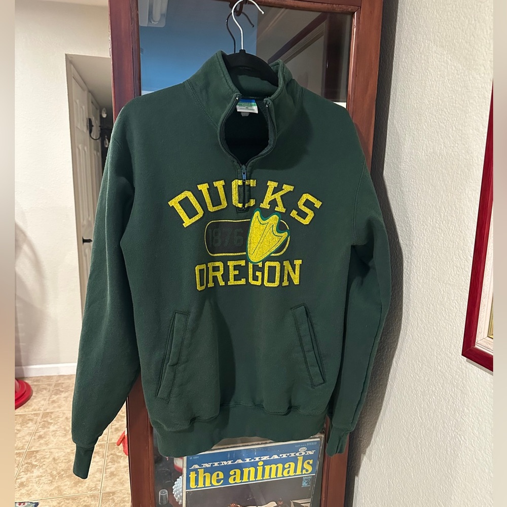 Vintage Ducks Oregon 3/4 Zip Up Sweatshirt. SZ Medium